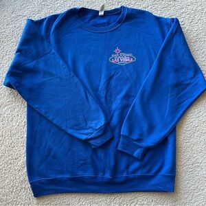 Vintage Las Vegas Neon Graphic Blue Crewneck Sweatshirt – Size Large